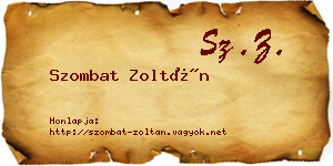 Szombat Zoltán névjegykártya