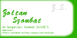 zoltan szombat business card